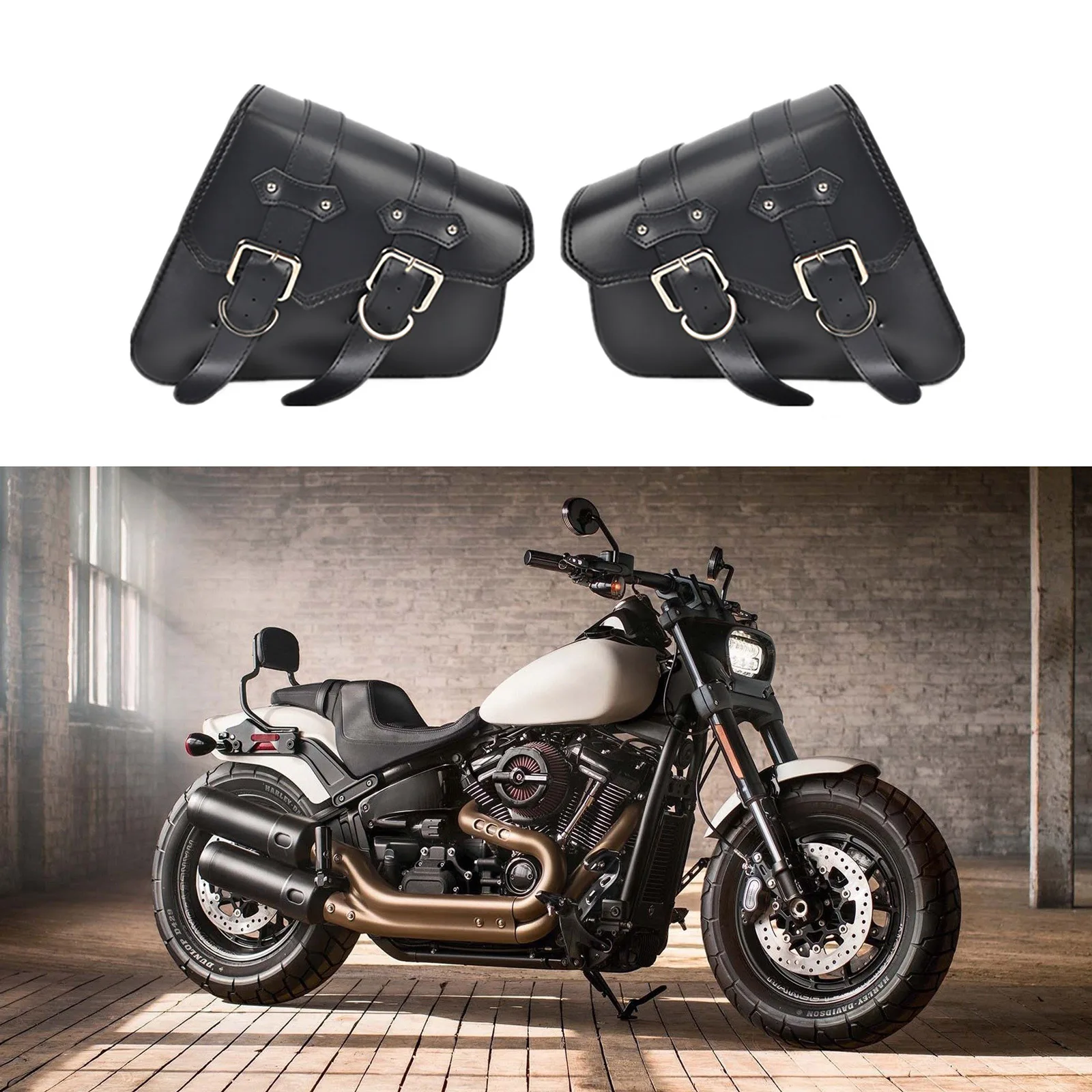 

Black Brown Waterproof Retro Motorcycle SaddleBags For Sportster XL 883 1200 Pu Leather Motorbike Side Tool Bags Outdoor Luggage