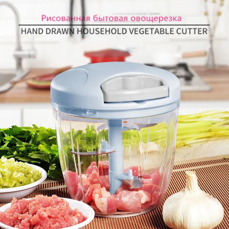 

Multifunction Manual Food Processor Vegetable Fruit Twist Shredder Kitchen Meat Grinder Chopper Garlic Crusher Cutter Triturador