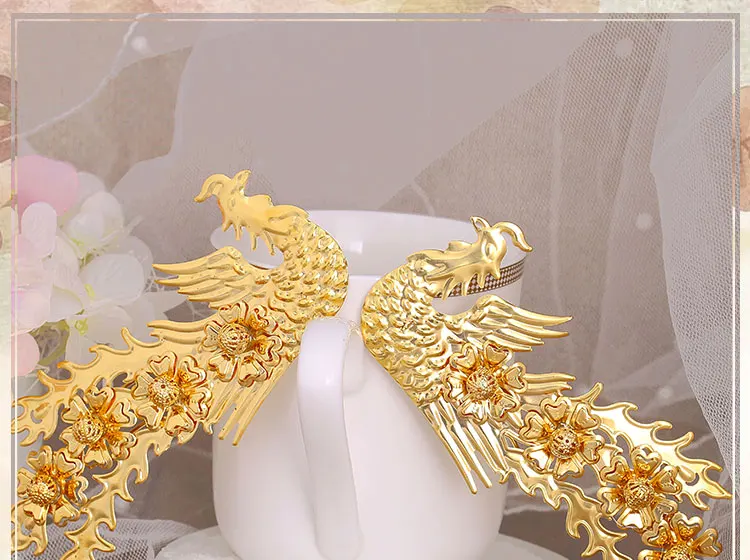 Феникс невесты костюм ювелирные изделия шпильки для головной убор волосы