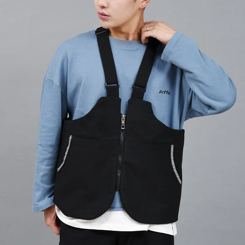 Жилет сумка мужская Наплечная Талия Мужская мода Повседневная холщовая для