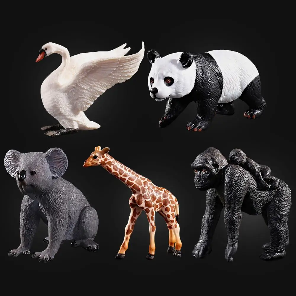 Дети дети мини моделирование пластик дикая природа животные панда жираф