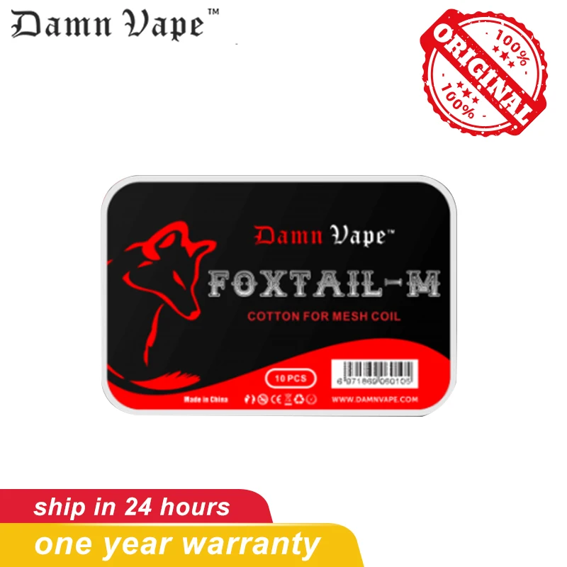 Оригинальный чертов Vape FoxTail M хлопок 10 ⑤ упак. для сетки катушки атомайзер