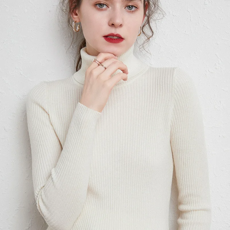 

Turtleneck sweater women's slim fit autumn and winter tight-fitting all-match long-sleeved pullover women's sweater