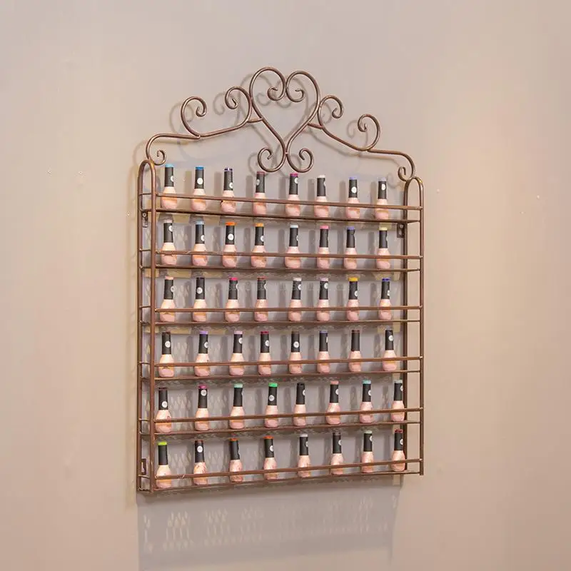 Nail rubber nail polish nail shelf wrought iron cosmetics wall hanging display rack display shelf storage rack