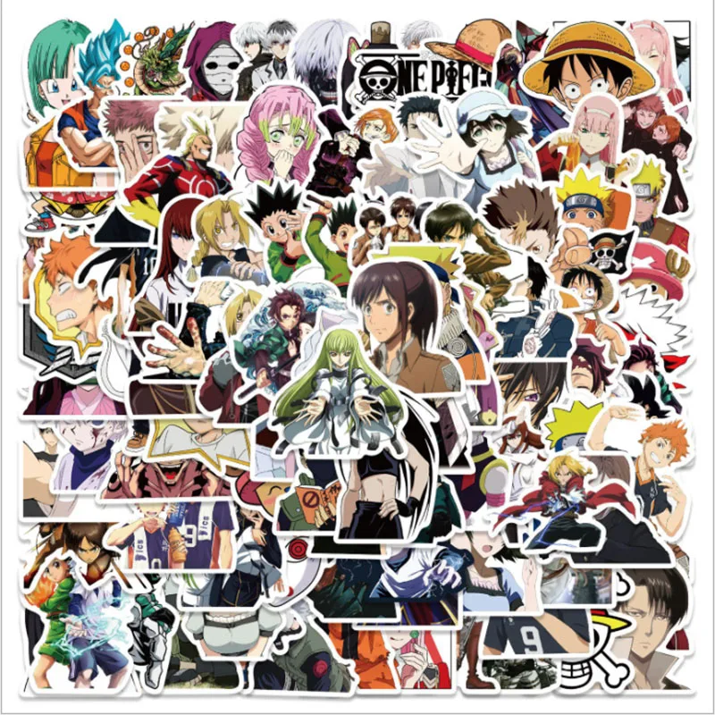 

10/30/50/100Pcs/Set Anime theme collection For Snowboard Laptop Luggage Fridge Car- Styling Vinyl Decal Home Decor Stickers