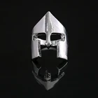 Винтажные мужские Спартанские бриллианты Спартанский воин маска черепа кольца Скандинавская мифология байкерские ювелирные изделия викингов