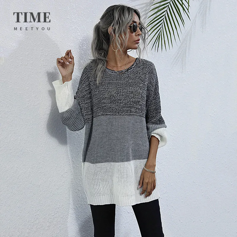 

Luxury Women's Knitted Dress Sexy Elegant Lady Party Chic Long Sleeve Sweaters Dresses Pullovers Winter Jumpers Outfit Loose