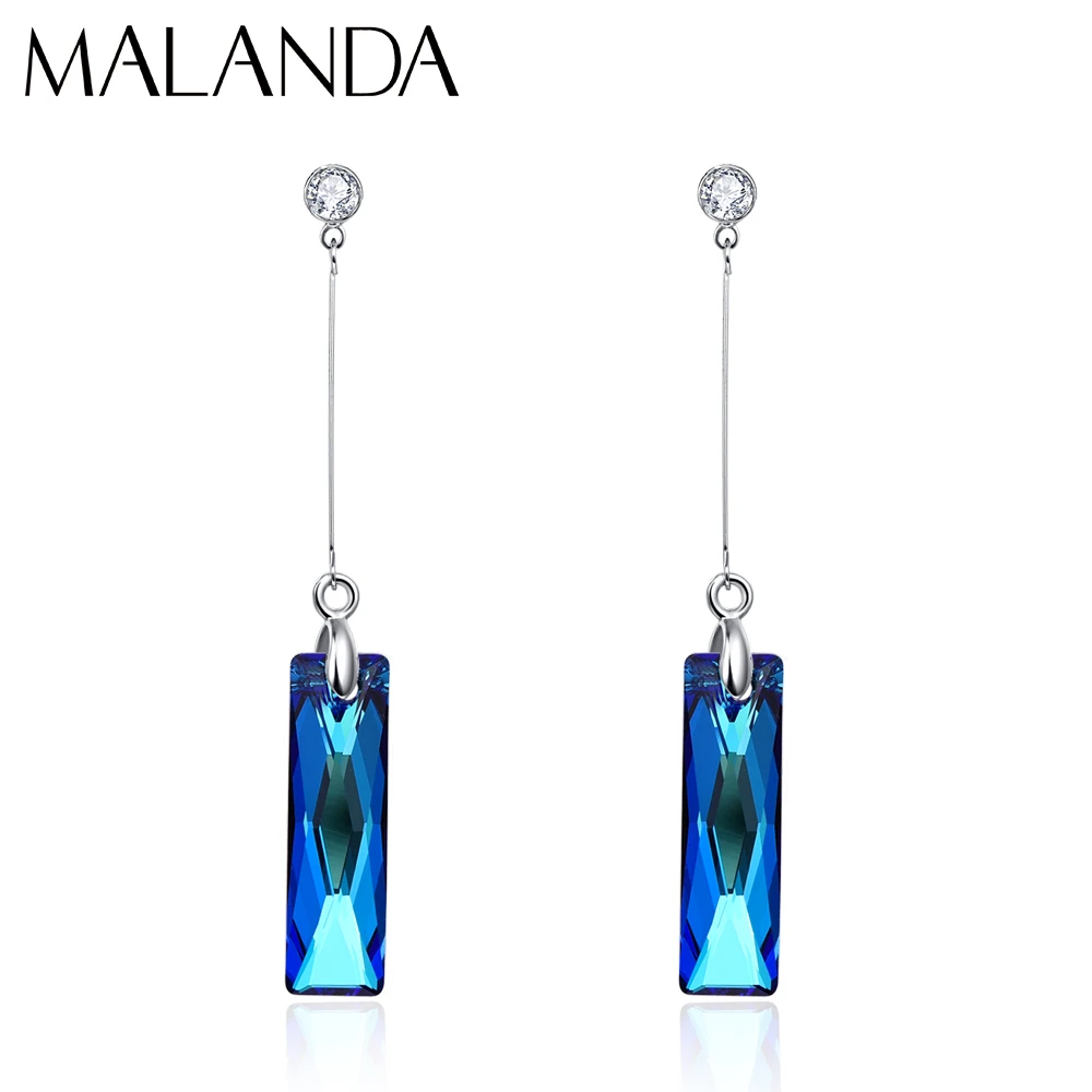 Серьги подвески с кристаллами Сваровски для женщин|Серьги-подвески| |