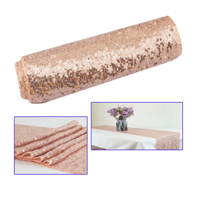 Блестящая настольная дорожка с вышивкой блестящий чехол для стола на свадьбу