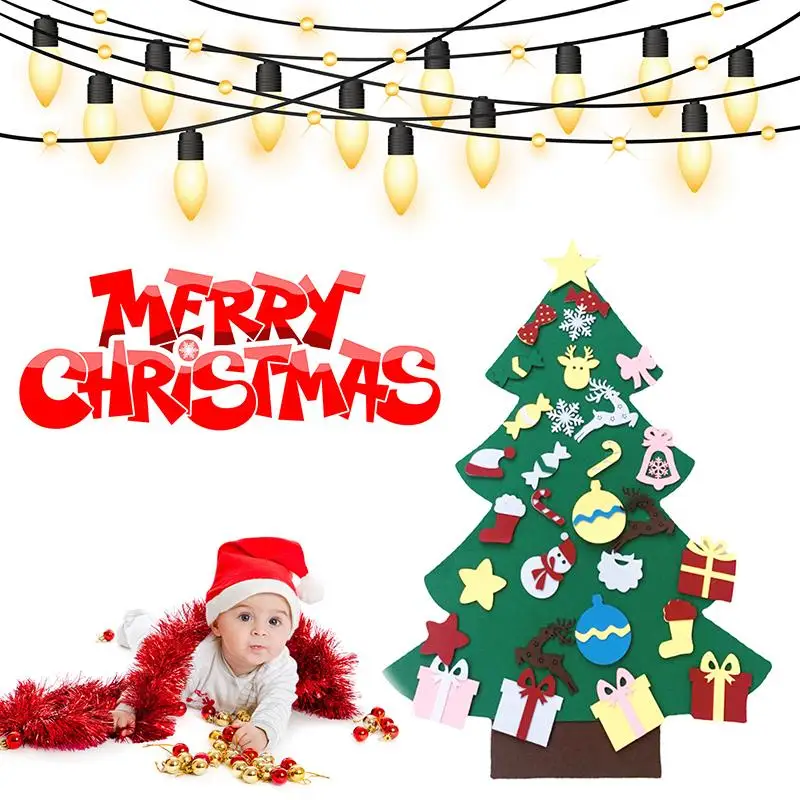 1 Набор DIY войлочная Рождественская елка для малышей занятая доска подарок