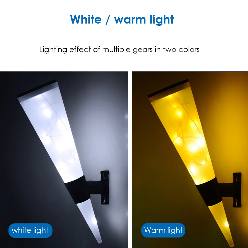 

Светодиодный настенный светильник на солнечной батарее, наружное водонепроницаемое садовое украшение, Ландшафтная лестница, двор, патио, п...