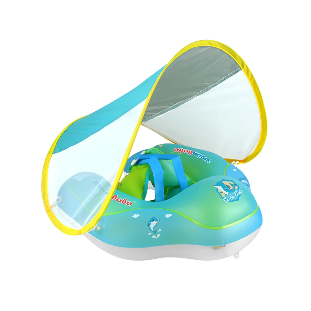 

Летняя однотонная ненадувная плавающая Талия для новорожденных, лежащая плавающая кольцевая игрушка для бассейна, плавающее кольцо, трена...