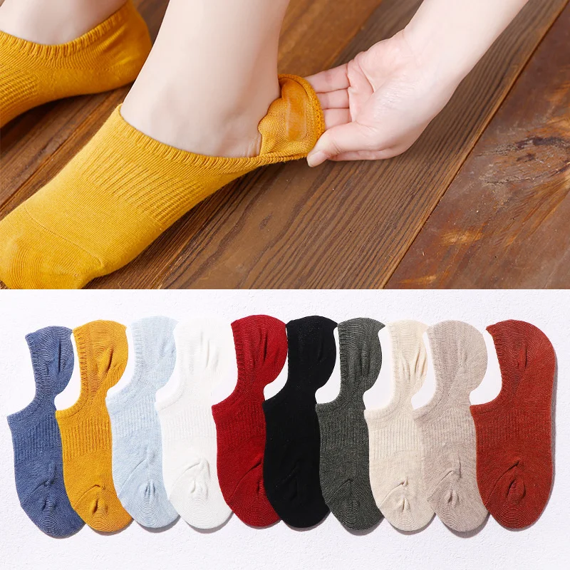 

5 pairs of women's ankle socks fun ladies'nice casual cotton stocking low-waisted polka dot art socks