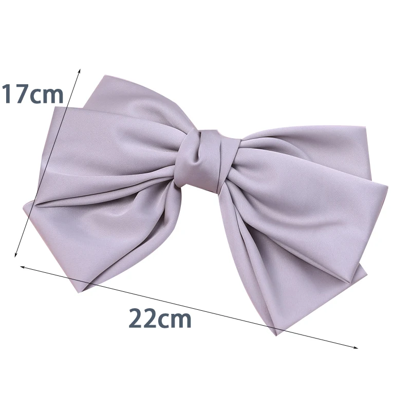 

New Fashion Barrette Bow Temperament Satin Hairpin For Woman Super Large Three layers Bow Back Head Clip Girls Hair Accessories