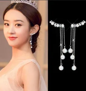 Серьги гвоздики длинные серьги снежинки асимметричные продажа от