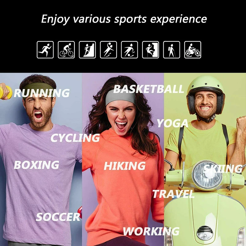 

Wholesale Women Men Wide Sports Headband Stretch Hair Bands Elastic Sweatband for Running Yoga Outdoor X85