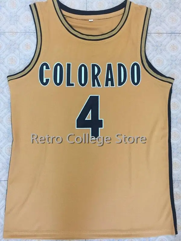 

4 CHAUNCEY BILLUPS Dolphins Colorado Buffaloes high quality Basketball Jersey Mens Stitched Custom Any Number Name