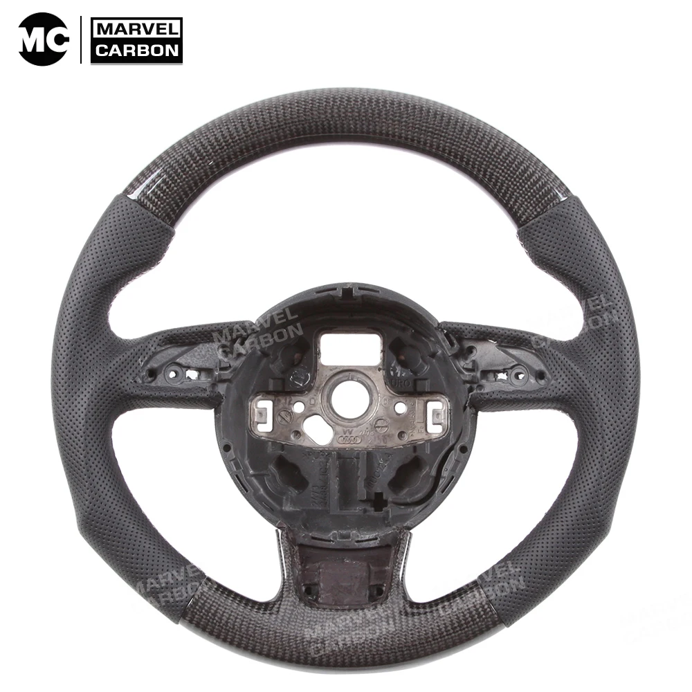 

100% натуральное углеродное волокно рулевое колесо, совместимое с Audi S5