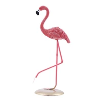 resin animal figurine realistic flamingo figure stand statue desktop ornament decor miniatures
