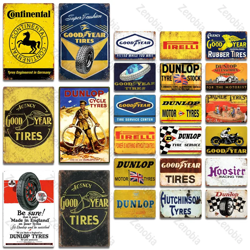 Металлические знаки с шинами металлическая винтажная табличка шины для