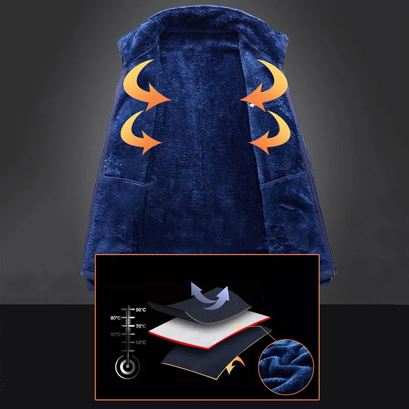 Мужская Уличная осенне-зимняя флисовая куртка ветрозащитная утепленная