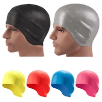 adults swimming caps men women long hair waterproof swim pool cap ear protect large silicone diving hat