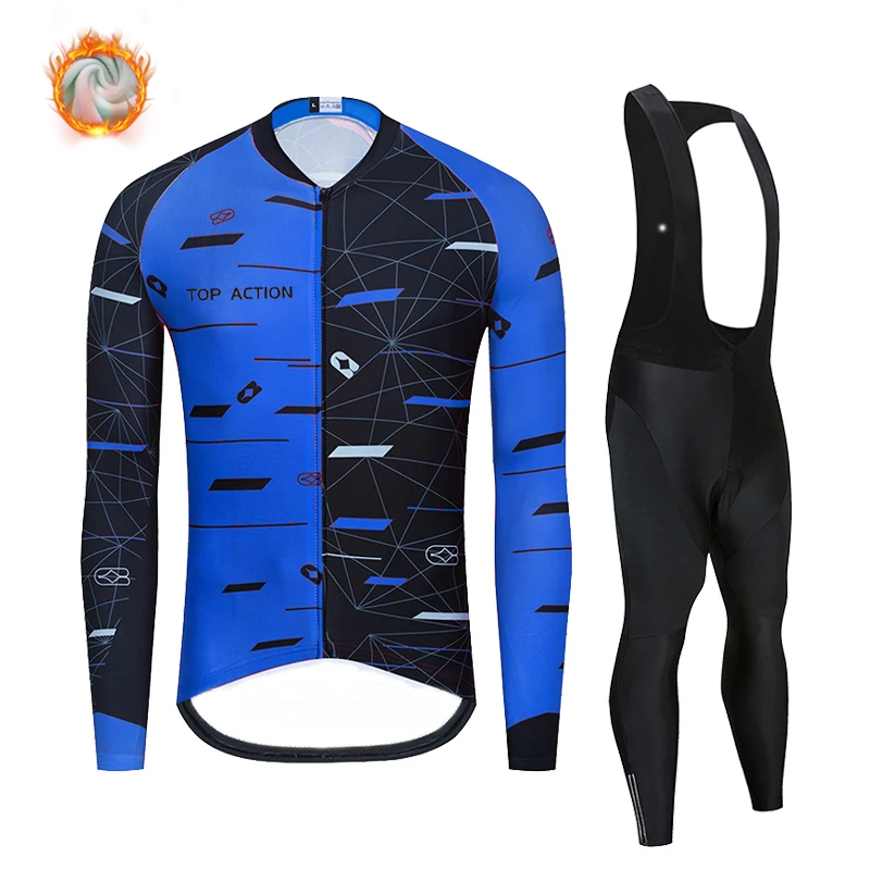 Верхняя одежда Ropa Ciclismo Теплый Зимний новый теплый флисовый Джерси Мужской