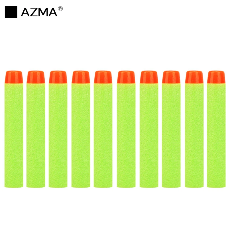 Азма 100 шт для Nerf оружейные пули мягкая дырочку головы 7 2 см дротики EVA игрушечный