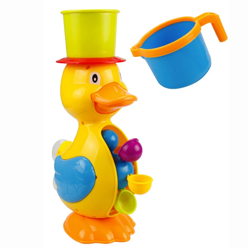 

Детские игрушки для ванной Милая желтая утка водное колесо игрушка Дельфин детский смеситель для купания Инструмент для распыления воды иг...