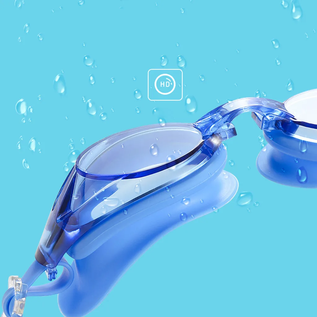 

Professional Swimming Goggles Ladies Men Adults Anti-Fog HD Swim Waterproof Swim Eyewear Silicone Diving Glasses With Earplugs