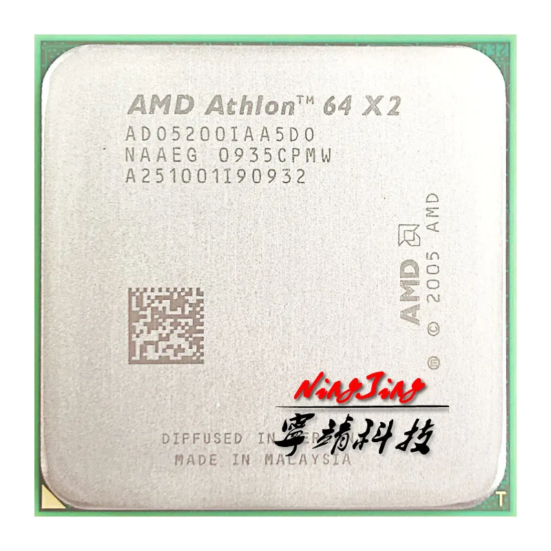 Двухъядерный процессор AMD Athlon 64 X2 5200 + 2 7 GHz ado5200ia6cz Socket AM2|athlon x2|cpu processoramd athlon x2 |