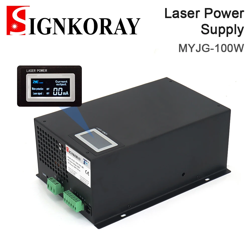 

SIGNKORAY MYJG-100W 80-100W CO2 лазерный блок питания для CO2 лазерной лампы