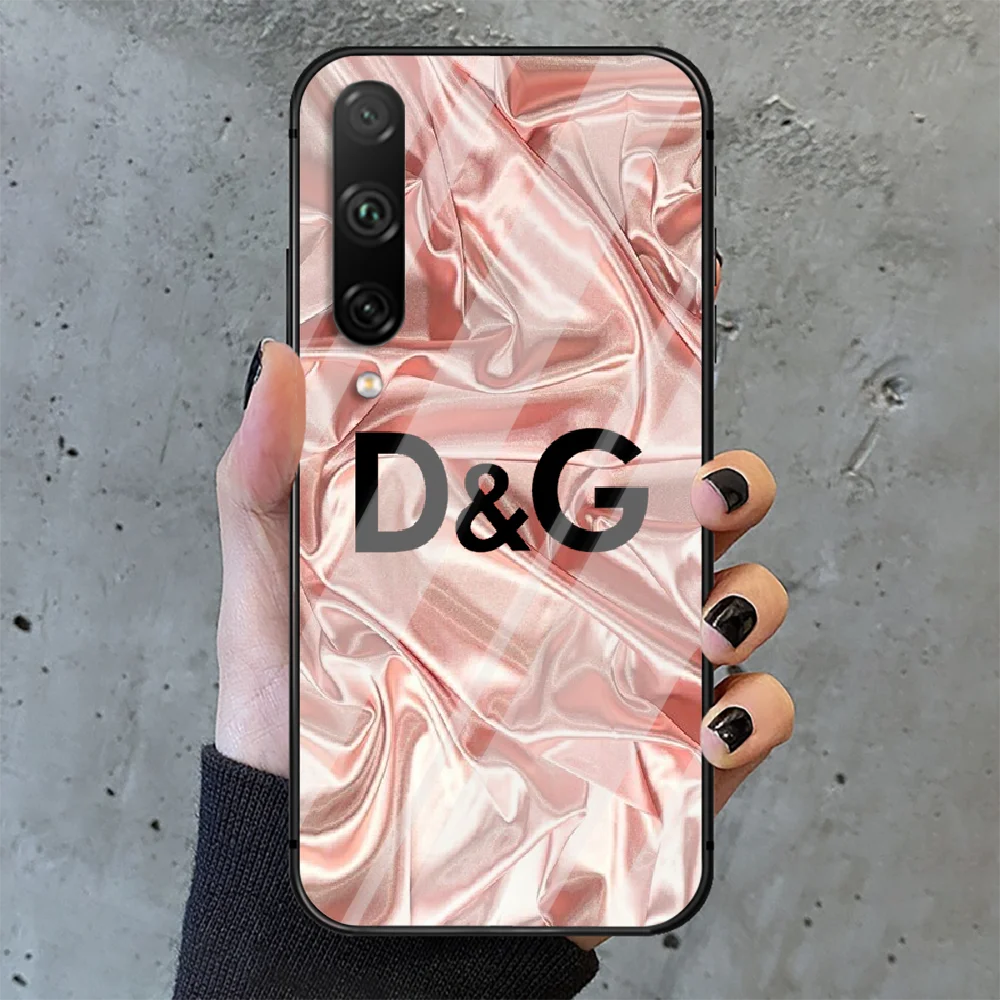 

Luxury brand DG Phone Tempered Glass Case Cover For huawei honor 7 8 9 10 20 A X S lite i pro Silicone Luxury Cell