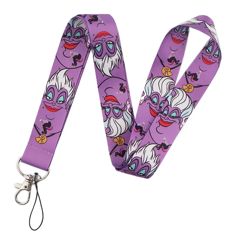 Ursula kawaii Мультфильм шейный ремешок Ремешок Мобильный телефон ключ карты идентификация держатель значков DIY Висячие шнурки Lariat E0799
