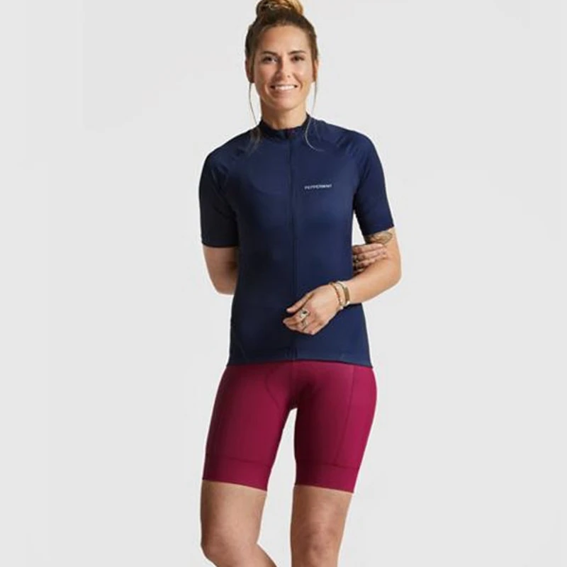 2020 Женская офисная одежда Женский велосипедный костюм перец розово-красный