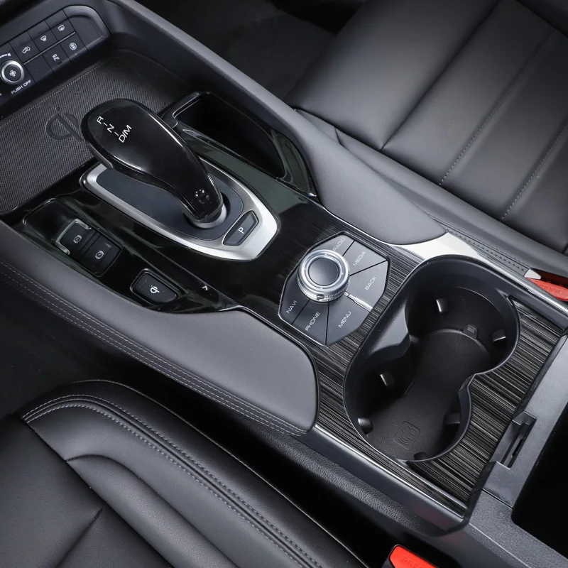 

For Haval F7 F7X 2018 gear shift panel cover stainless steel cup frame center console protect case trim accessories decoration