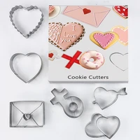 6 pcs cookie cutters mold biscuit mold stainless steel cake mold baking tools sugar biscuit mold cookie decorating cake decor