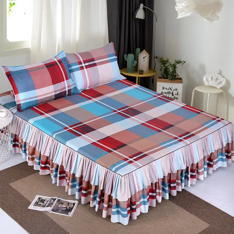 Скандинавские романтичные покрывала с оборками и цветочным узором для кровати