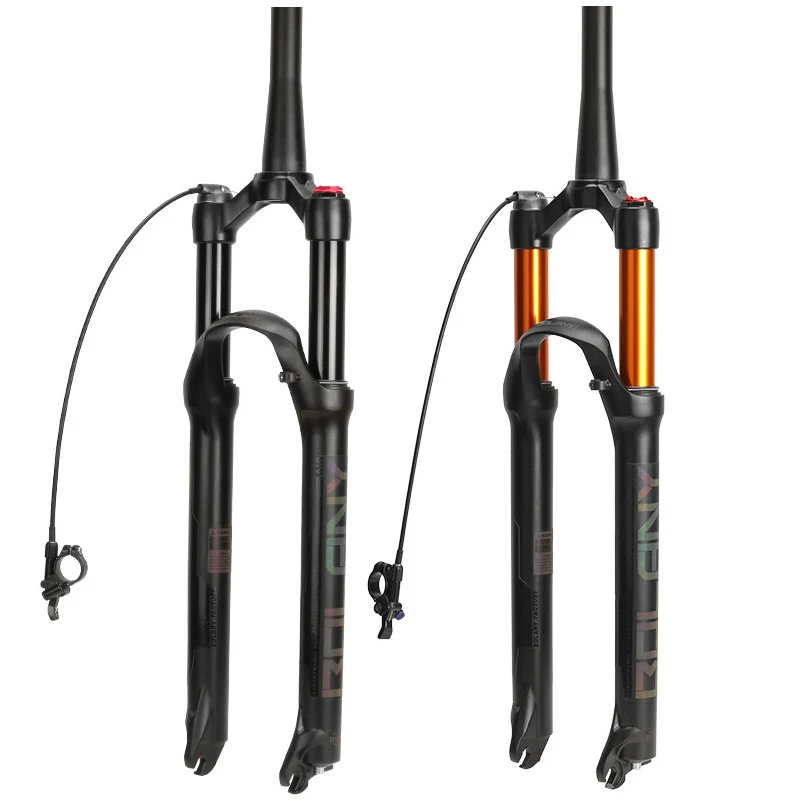 Bolany MTB Велосипед Воздушная Вилка с Регулировкой Отскока 26/27.5/29er Замок Прямая Закругленная Горная для Аксессуаров на Велосипед.