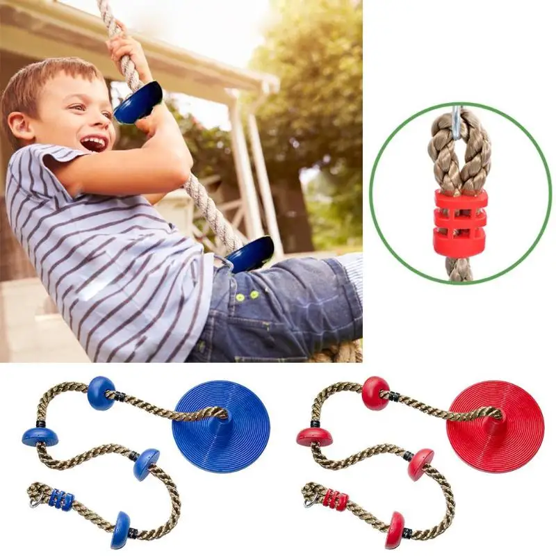 

Kid Swing Stand Seat Climbing Rope with Platforms Fitness Swing Set Outdoor Kids Toy Birthday Gift Christmas Gift Garden Sets