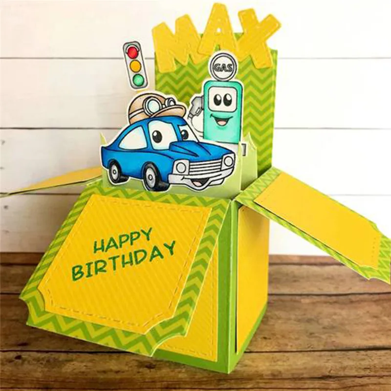 GJCrafts милая девочка ясный штамп и Скрапбукинг коробка металлическая резка