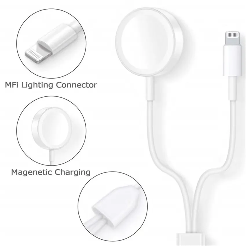 Зарядное устройство для часов AirPods QI Беспроводная зарядка 3в1 2в1 беспроводной зарядный кабель для Apple Watch iPhone X XR Airpods Watch 2 3 4