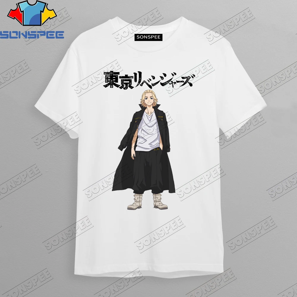 

SONSPEE Tokyo Revengers T Shirt Men's Fashion Harajuku Summer Tops Japanese Anime Graphic Tees Cartoon Unisex T-shirt Male Shirt