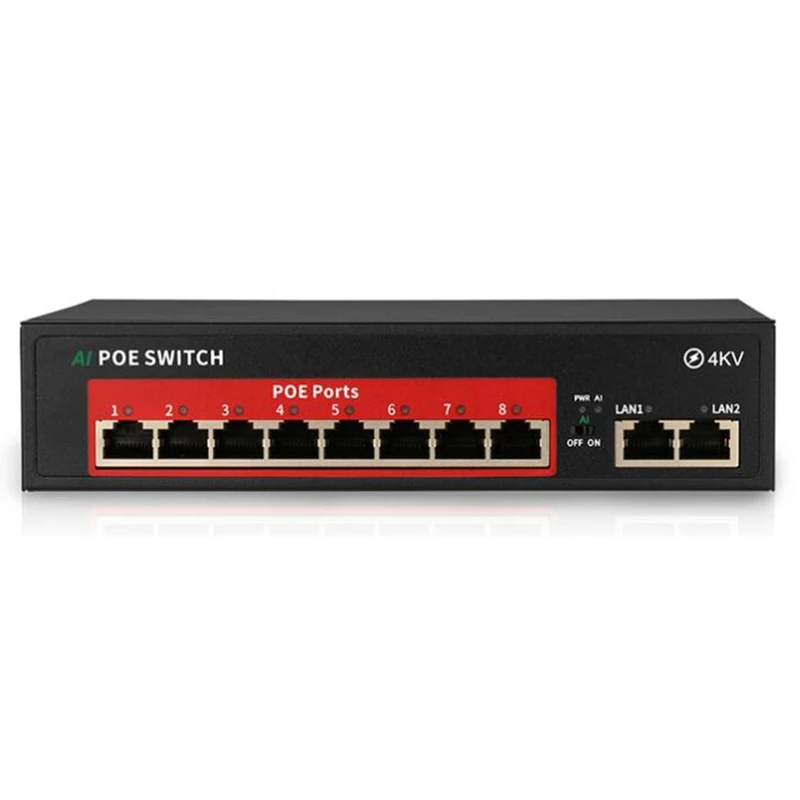 

52V сетевой коммутатор питания через Ethernet с 10/100 Мбит/с IEEE 802,3 Af/At over Ethernet для IP Беспроводной AP CCTV Камера Системы, штепсельная вилка европейског...