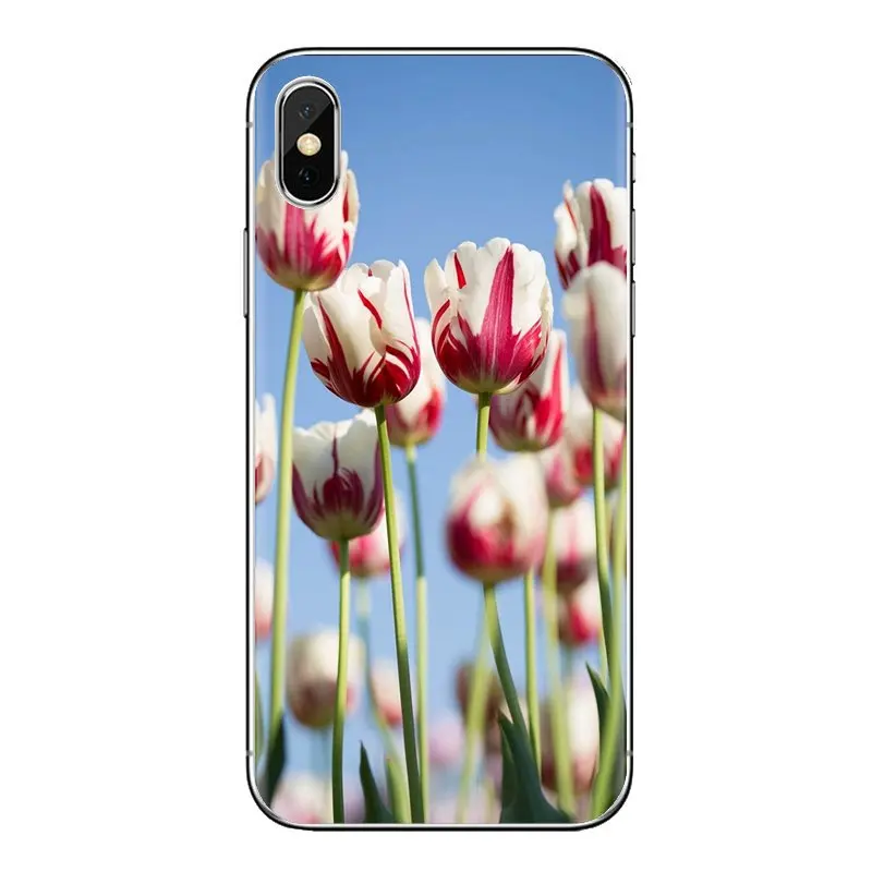 Прозрачный чехол из термополиуретана сладкий цветок тюльпана для huawei G7 G8 P7 P8 P9 Lite