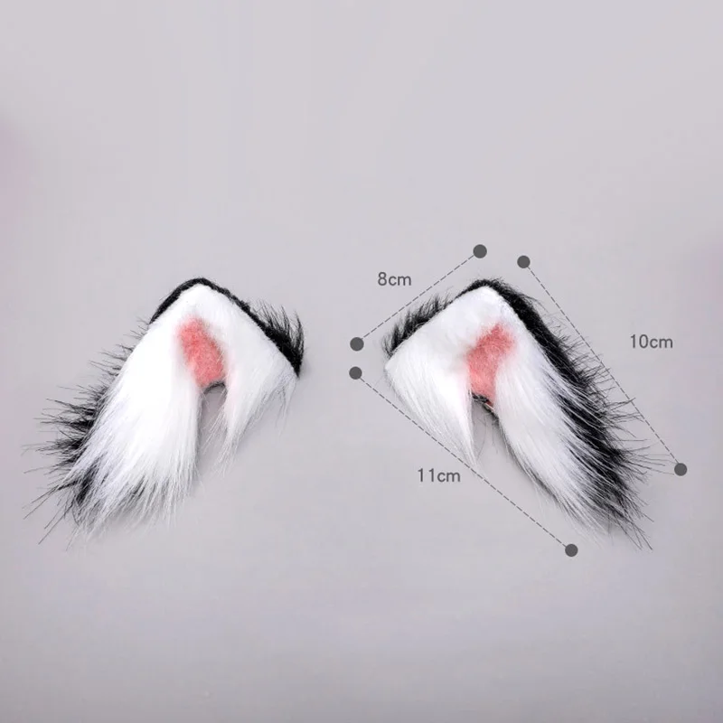 Милые пушистые заколки для волос с животными лисьими ушками головной убор