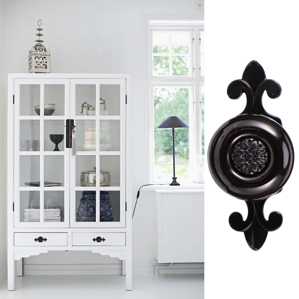 2 шт. из цинкового сплава ручка для шкафа керамическая выдвижного ящика мебели