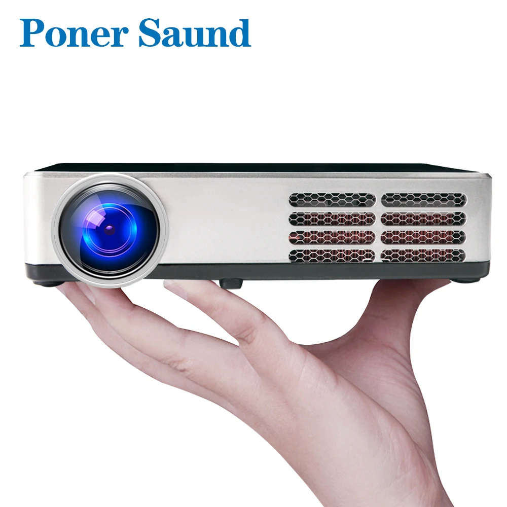 3D проектор Poner Saund 600W DLP домашний кинотеатр 120 дюймов с поддержкой Full HD 1920*1080P Android Wi