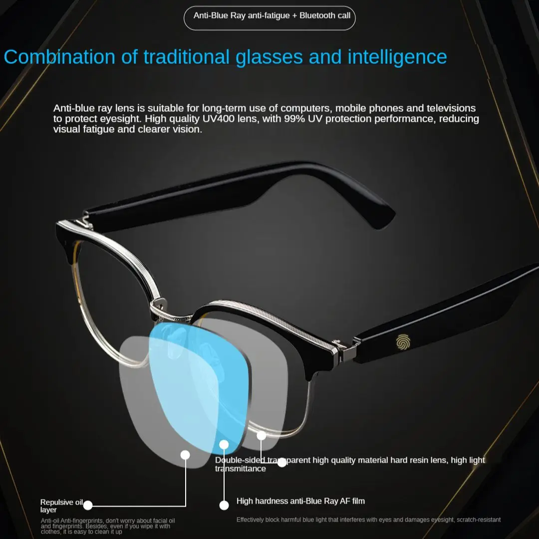 SMART EYEWEAR Bluetooth 5 0 очки с защитой от синего света сенсорные беспроводные стерео-очки