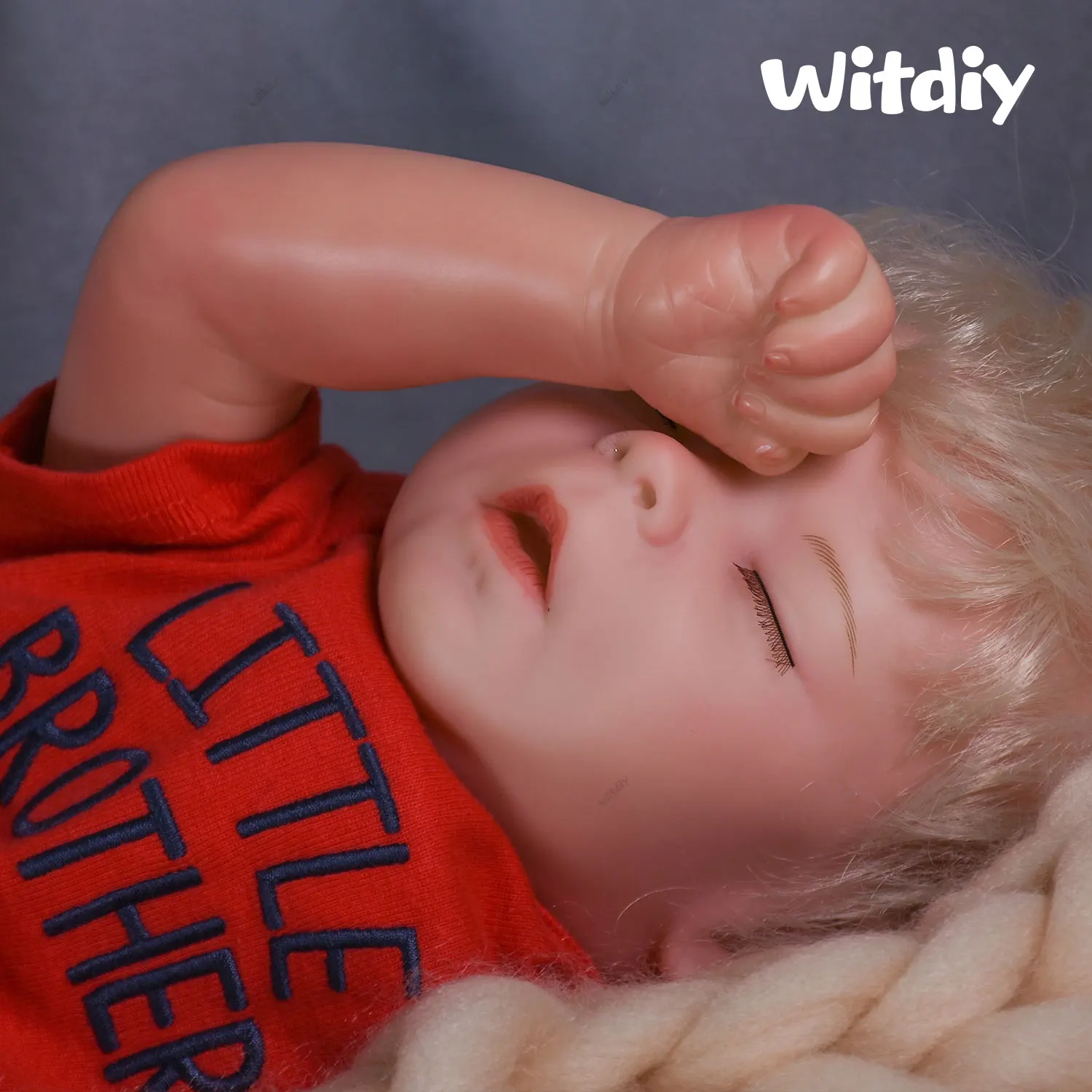 

Witdiy 17-18 Inches Darren Reborn dolls Long sleeve red T-shirt bebe reborn bonecas reborn fashion doll reborn baby doll